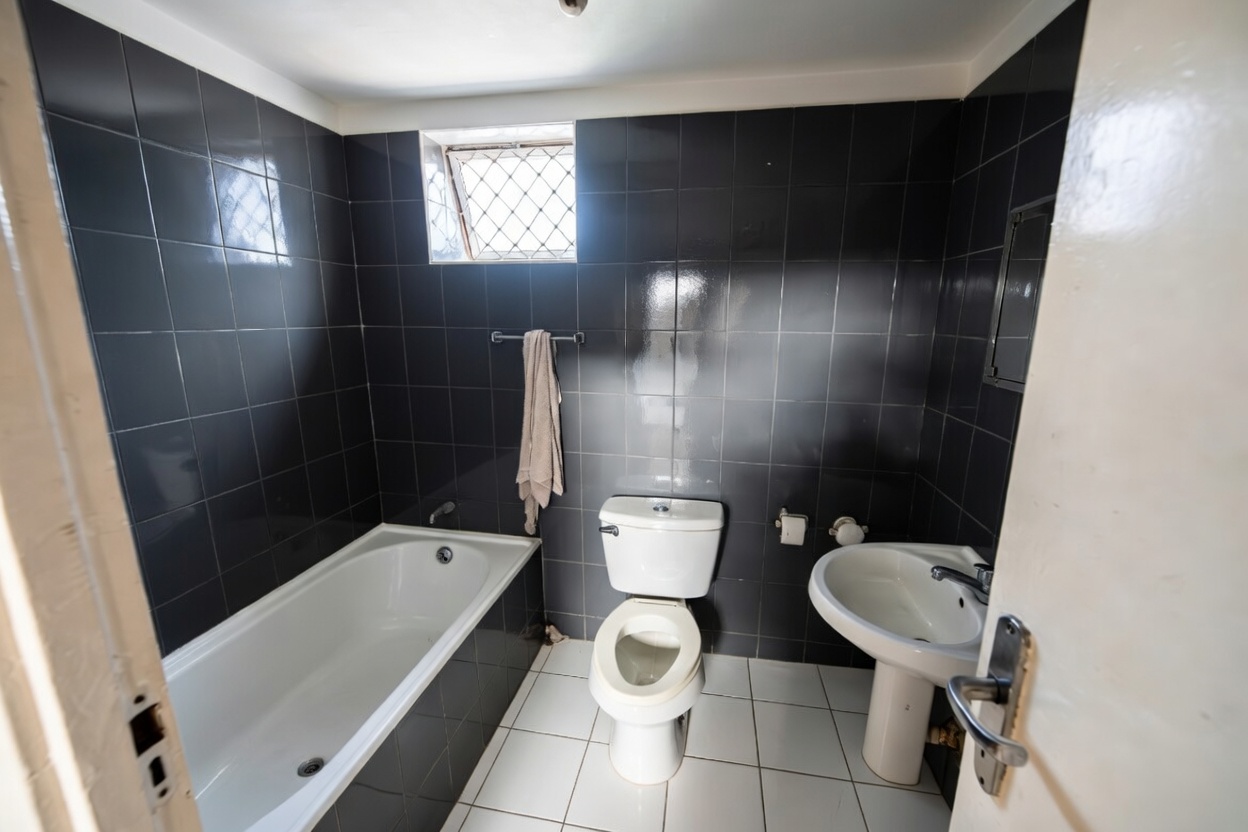 Bathroom cleaning before and after