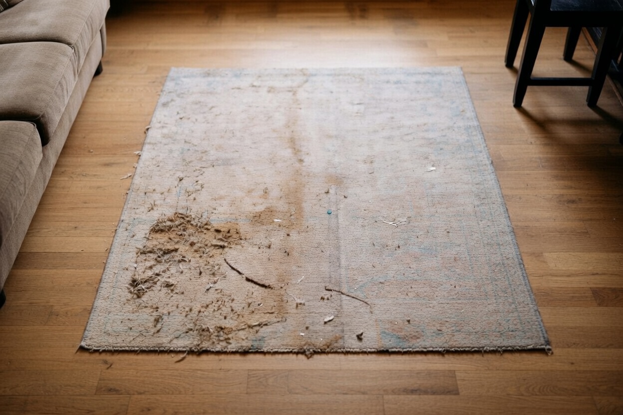 Dusting and vacuuming before