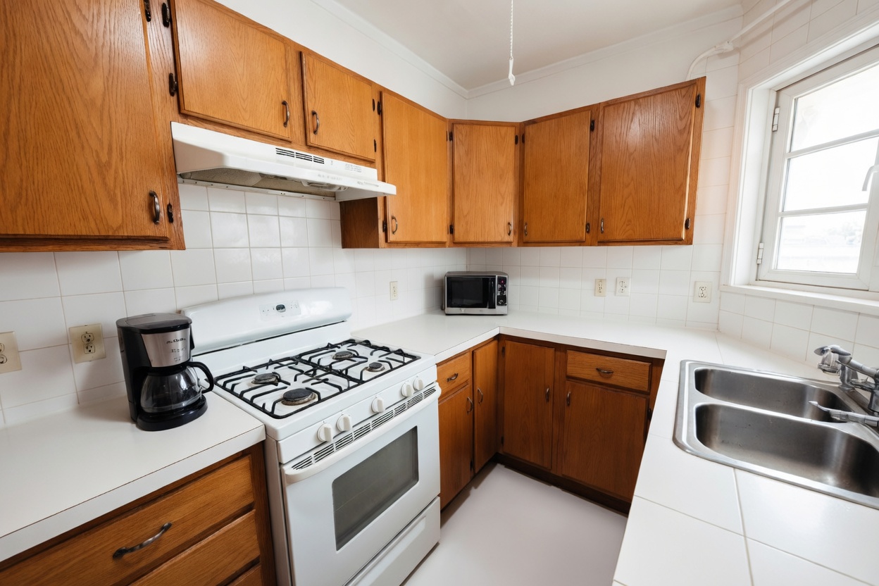 Kitchen cleaning before and after