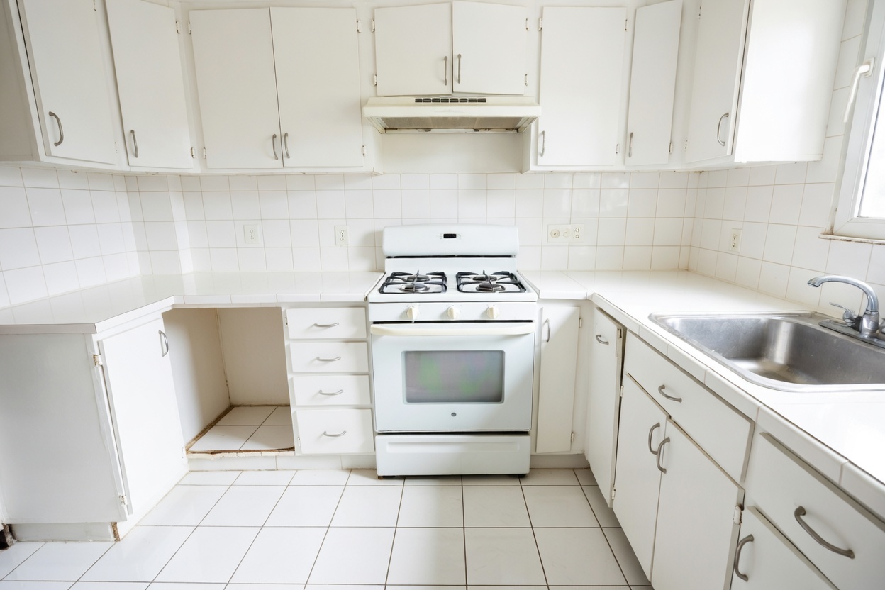 Kitchen cleaning before and after