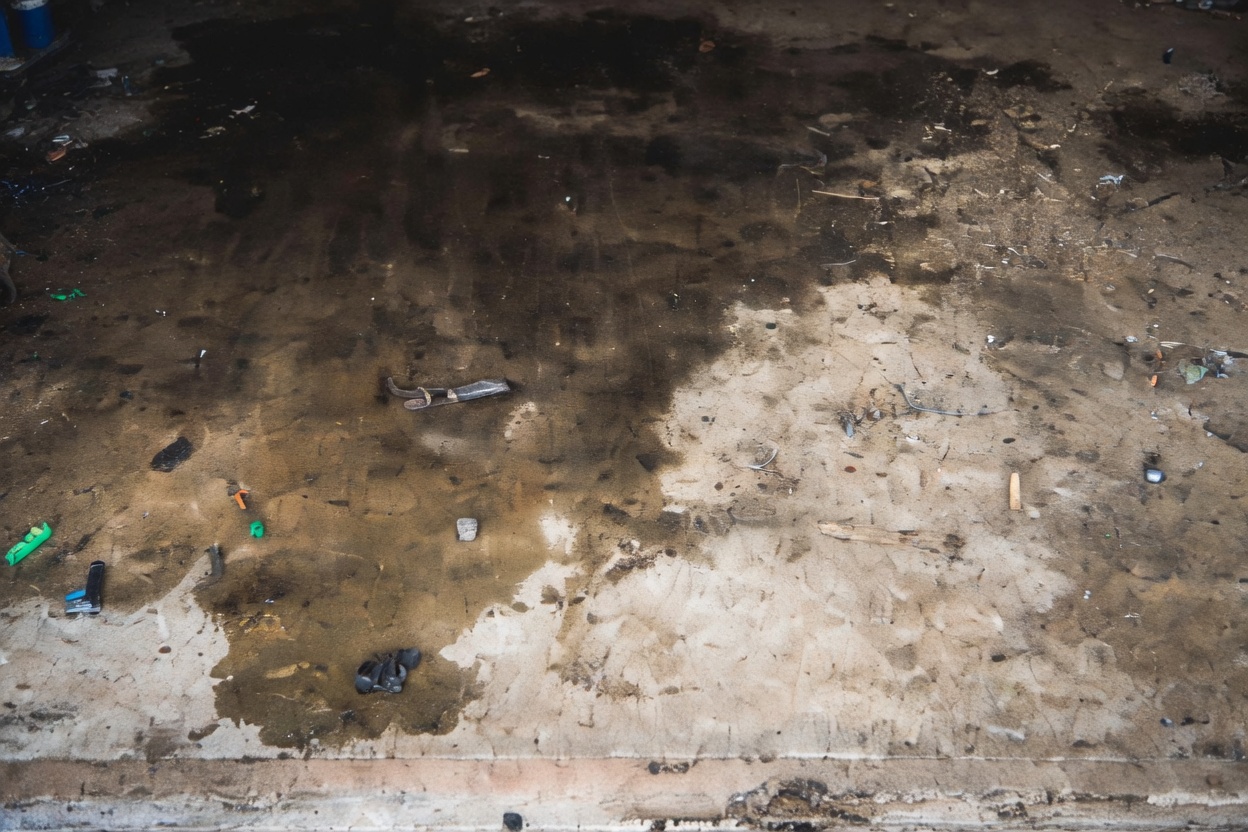 Floor mopping before